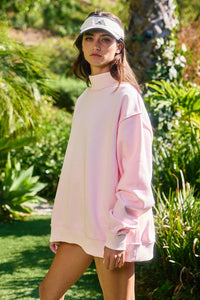Ballet Pink Mock Neck