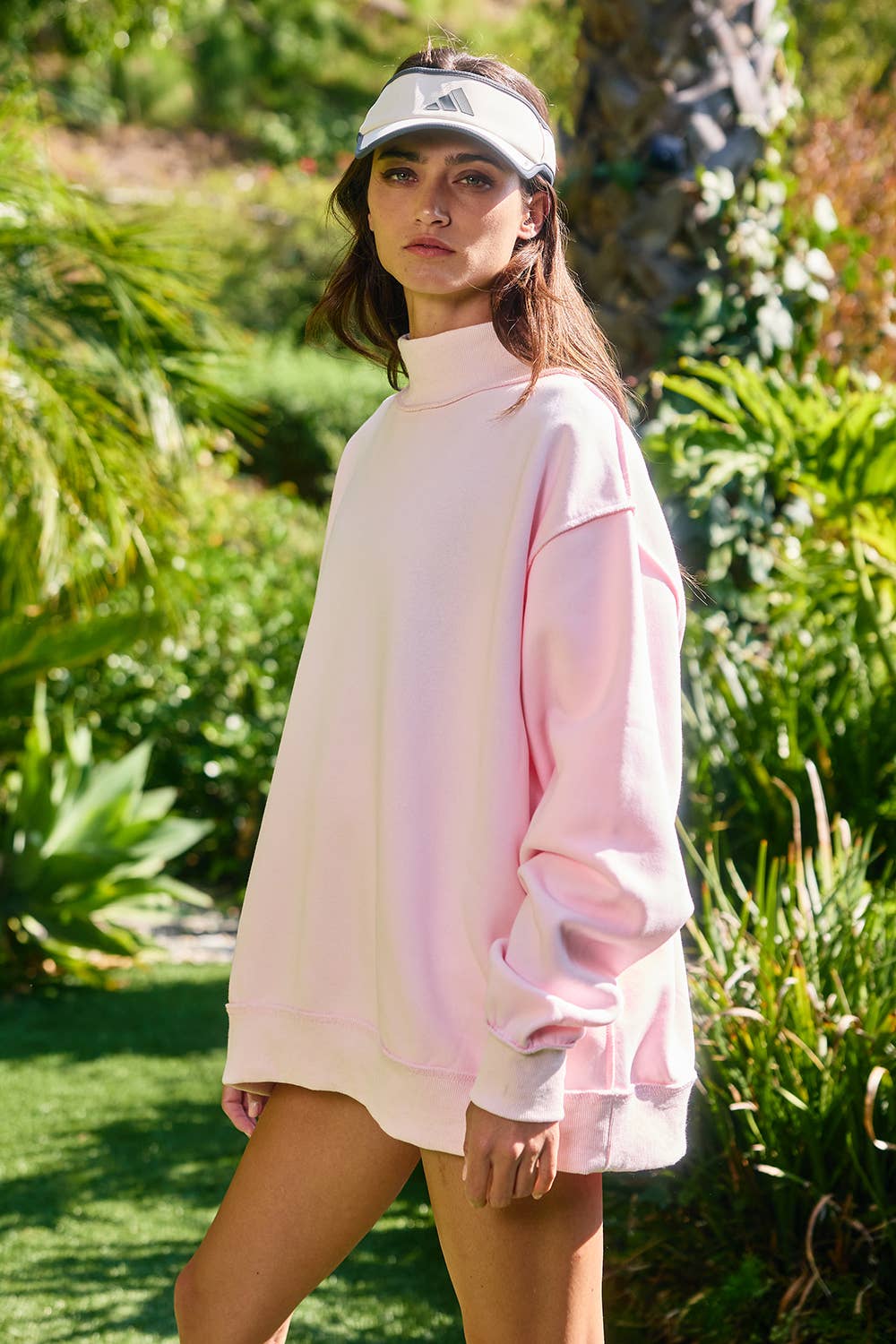 Ballet Pink Mock Neck
