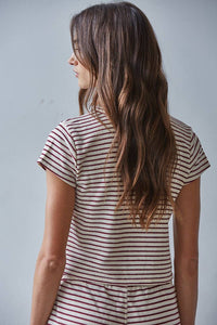 Latte Stripe Top