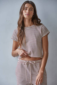 Latte Stripe Top